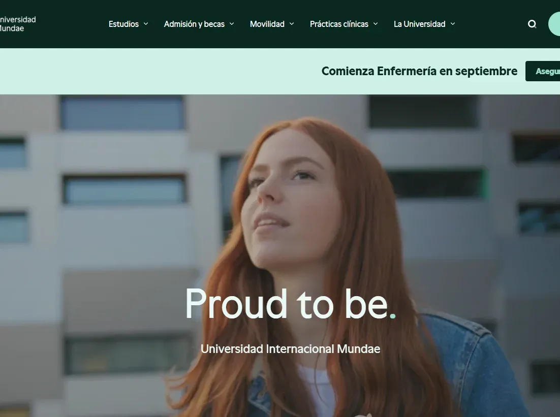 Mundae University website built with Content Island
